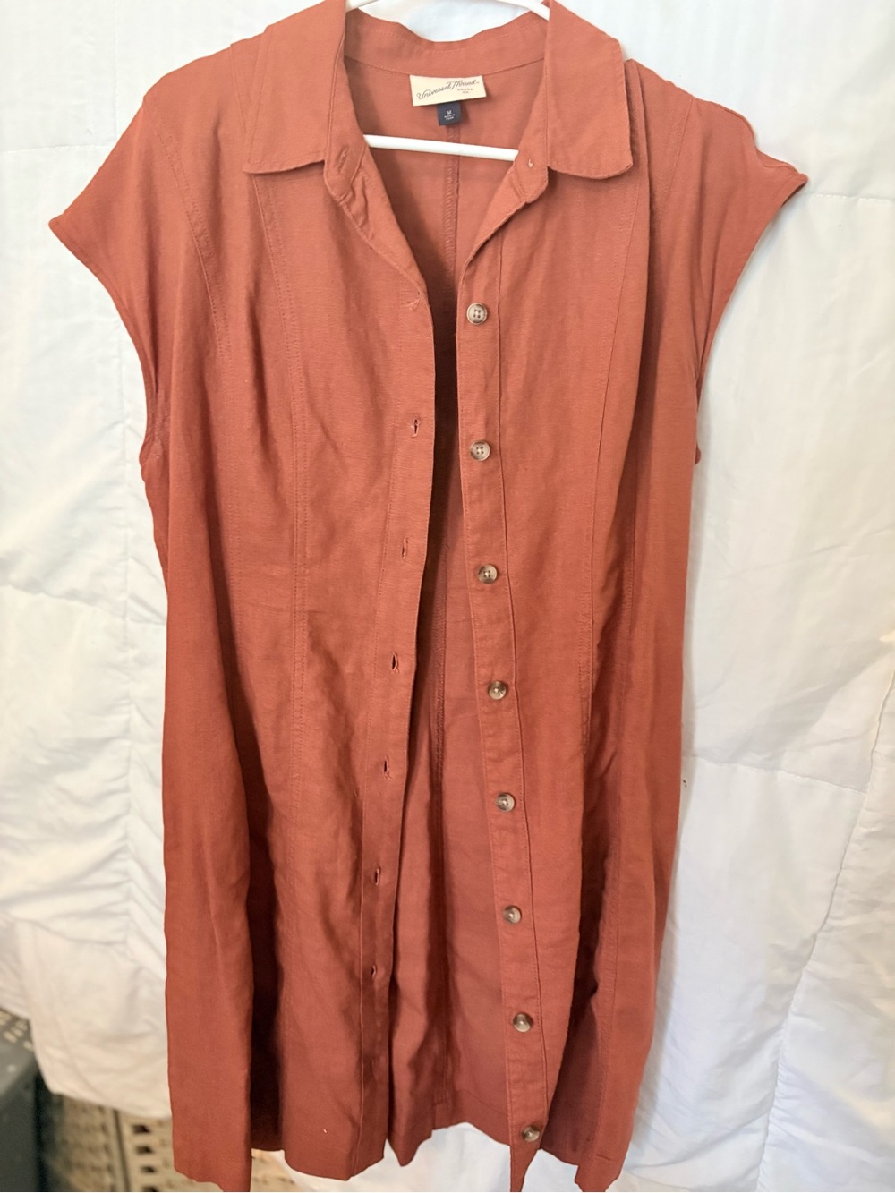 Universal Thread Rust Button-Front Short Sleeve Shirt